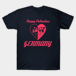 Heart in Love to Valentine Day Germany T-Shirt